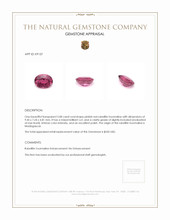 2.08 Ct. Rubellite Tourmaline from Madagascar Appraisal