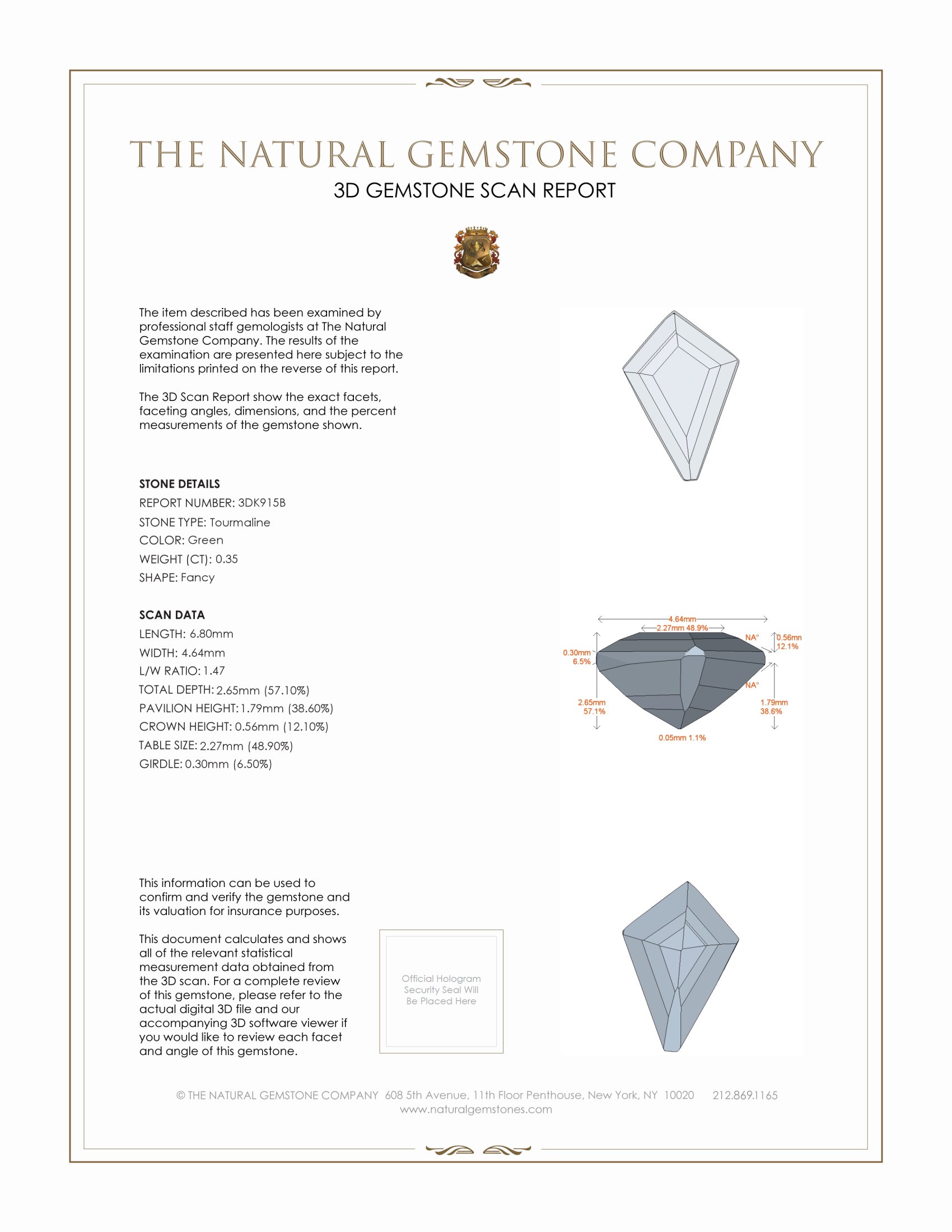 0.35 Ct. Tourmaline from Mozambique