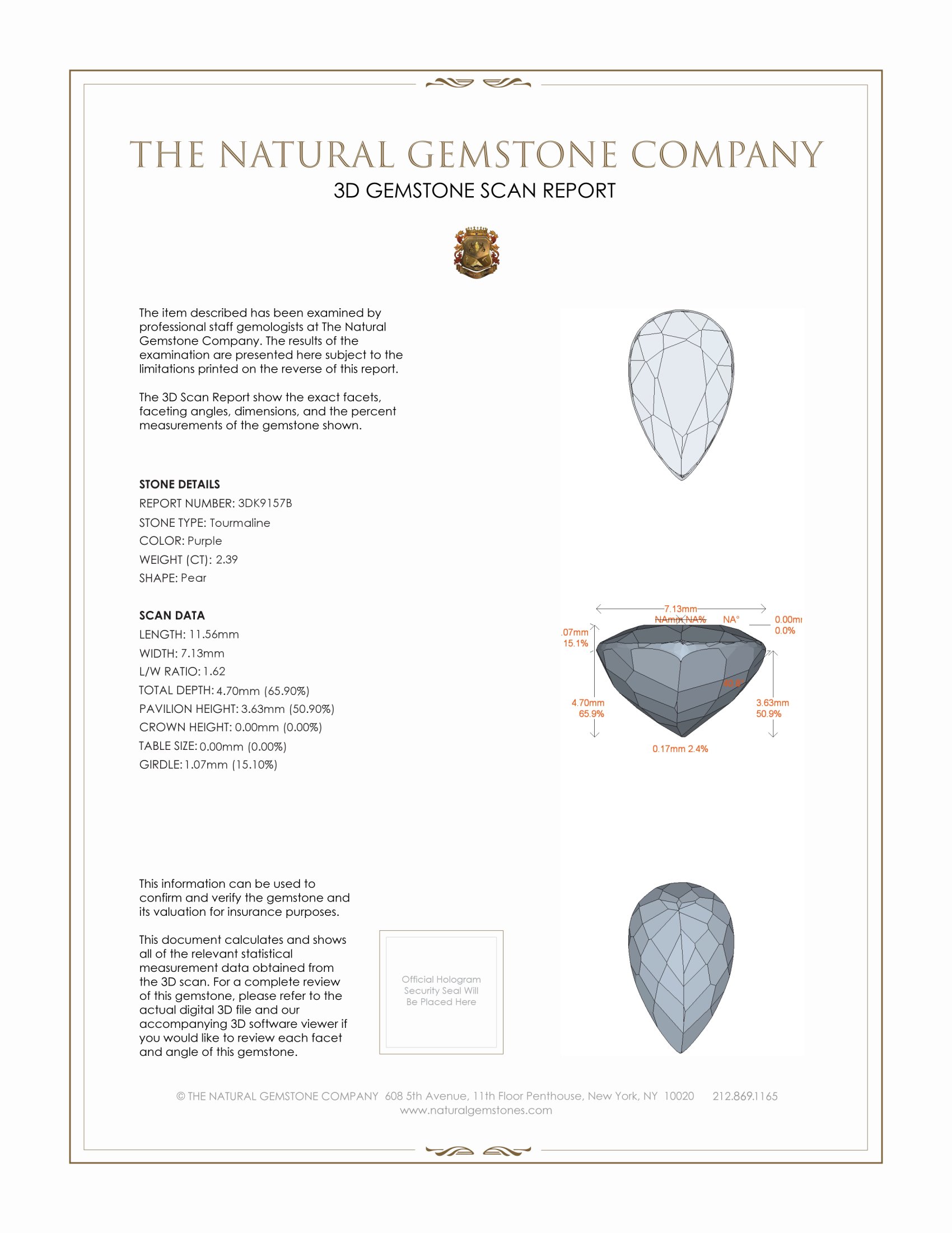 2.39 Ct. Tourmaline from Madagascar