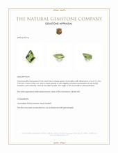 0.40 Ct. Green Tourmaline from Mozambique Appraisal
