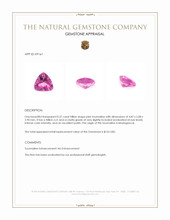 0.37 Ct. Pink Tourmaline from Madagascar Appraisal