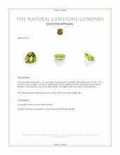 1.52 Ct. Green Tourmaline from Mozambique Appraisal