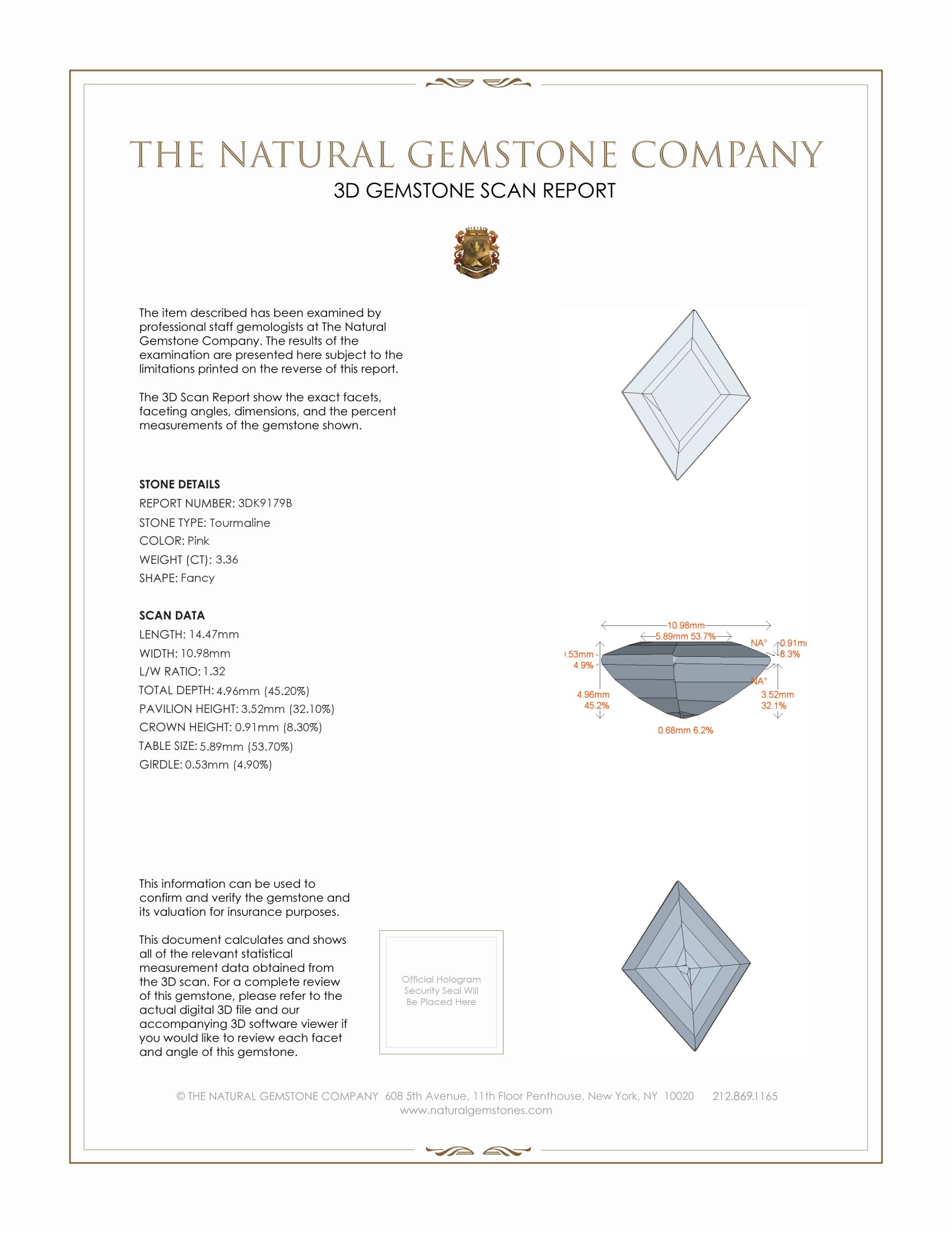3.36 Ct. Tourmaline from Madagascar