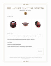 2.04 Ct. Garnet from Ceylon (Sri Lanka) Appraisal