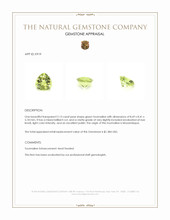 2.13 Ct. Green Tourmaline from Mozambique Appraisal