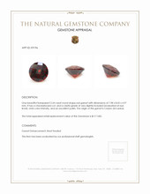 2.34 Ct. Garnet from Ceylon (Sri Lanka) Appraisal