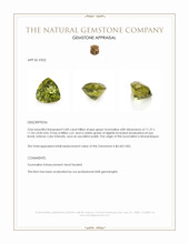 5.85 Ct. Yellowish Green Tourmaline from Mozambique Appraisal