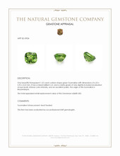 1.52 Ct. Green Tourmaline from Mozambique Appraisal