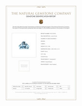 0.82 Ct. Blue Aquamarine from Mozambique Scan Report