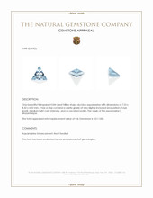 0.84 Ct. Aquamarine from Mozambique Appraisal