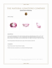 2.32 Ct. Pink Topaz from Ceylon (Sri Lanka) Appraisal