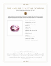 2.29 Ct. Pink Topaz from Ceylon (Sri Lanka) Scan Report