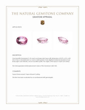 2.18 Ct. Pink Topaz from Ceylon (Sri Lanka) Appraisal