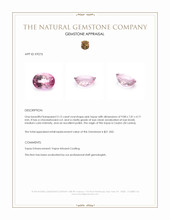 2.12 Ct. Pink Topaz from Ceylon (Sri Lanka) Appraisal