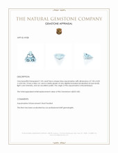 1.05 Ct. Blue Aquamarine from Mozambique Appraisal