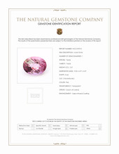 2.37 Ct. Pink Topaz from Ceylon (Sri Lanka) Scan Report
