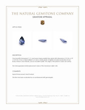 1.51 Ct. Purplish Blue Spinel from Ceylon (Sri Lanka) Appraisal