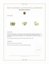 1.95 Ct. Greenish Yellow Mali Garnet from West Africa Appraisal