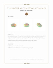 1.15 Ct. Multi Color Cabochon Semi-Black Opal from Australia Appraisal