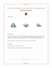 3.53 Ct. Blue Aquamarine from Mozambique Appraisal