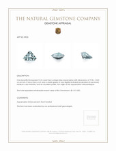 3.53 Ct. Aquamarine from Mozambique Appraisal