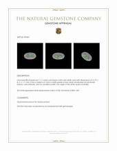 1.17 Ct. Multi Color White Opal from Australia Appraisal