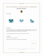 1.55 Ct. Zircon from Malawi Appraisal