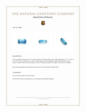 1.04 Ct. Zircon from Malawi Appraisal