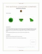 0.83 Ct. Demantoid Garnet from Russia Appraisal