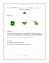 0.65 Ct. Green Demantoid Garnet from Russia Appraisal