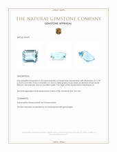 5.50 Ct. Blue Aquamarine from Madagascar Appraisal