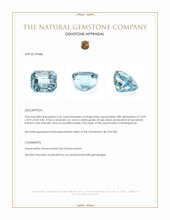 5.65 Ct. Blue Aquamarine from Madagascar Appraisal
