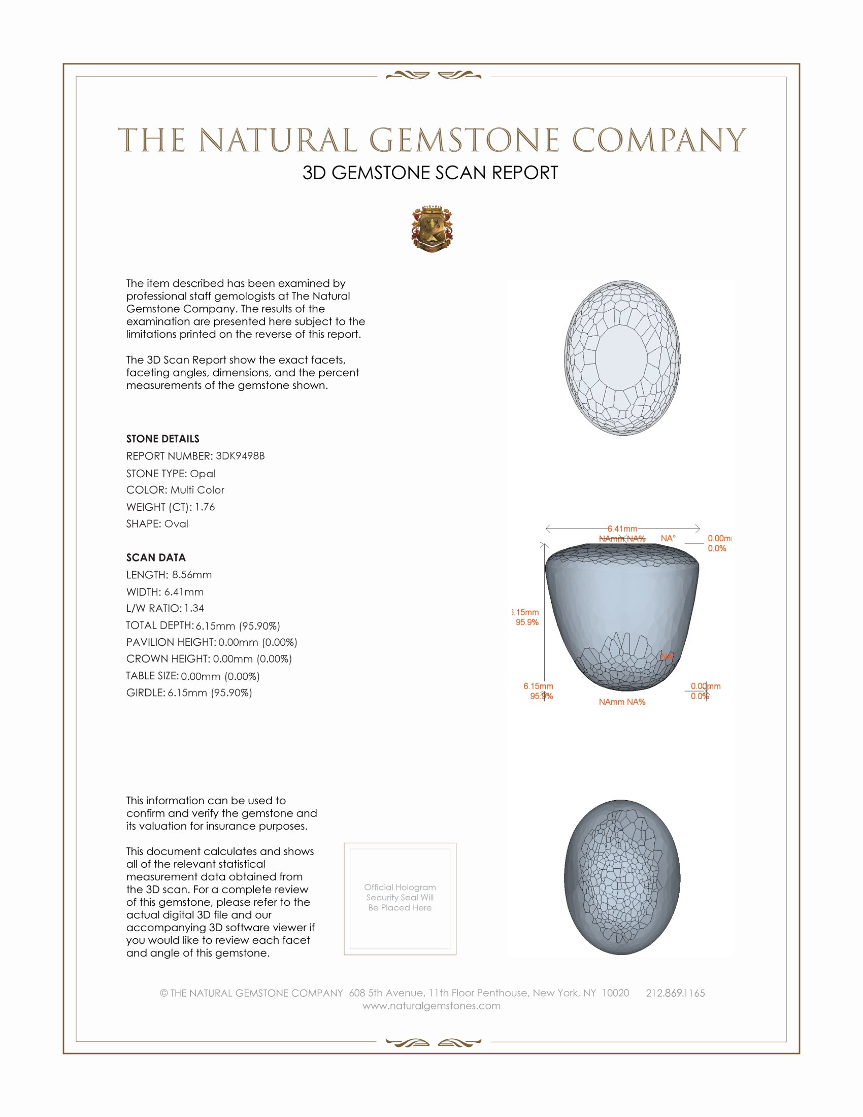 1.76 Ct. Cabochon Fire Opal from Mexico