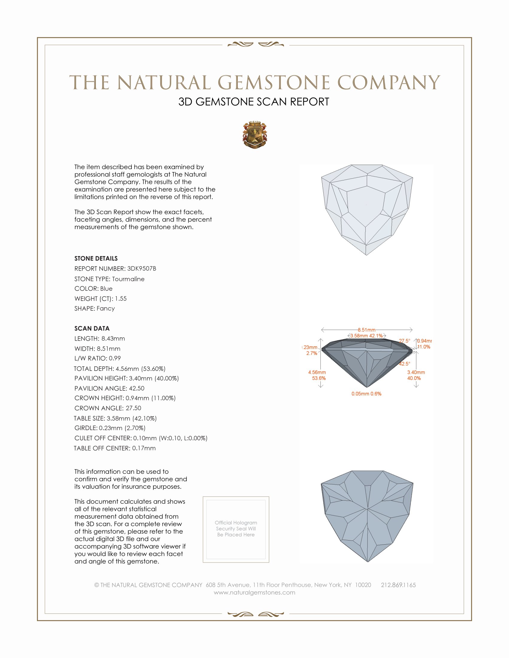 1.55 Ct. Tourmaline from Afghanistan