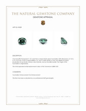 1.25 Ct. Tourmaline from Afghanistan Appraisal