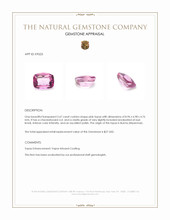 2.67 Ct. Pink Topaz from Burma (Myanmar) Appraisal