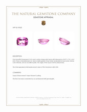 2.43 Ct. Pink Topaz from Burma (Myanmar) Appraisal