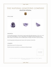 1.38 Ct. Spinel from Ceylon (Sri Lanka) Appraisal