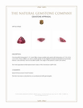 1.51 Ct. Reddish Pink Spinel from Ceylon (Sri Lanka) Appraisal