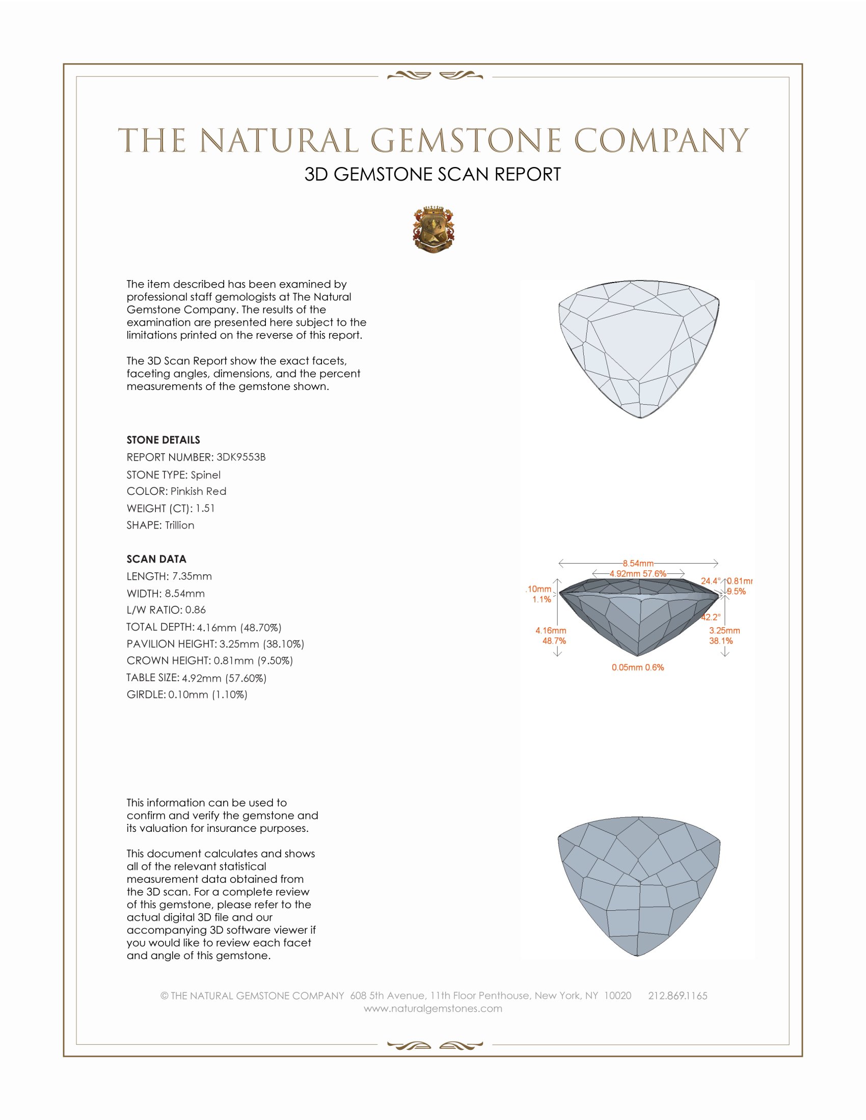 1.51 Ct. Spinel from Ceylon (Sri Lanka)