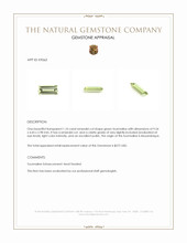 1.10 Ct. Green Tourmaline from Mozambique Appraisal