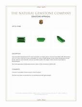 0.59 Ct. Green Chrome Tourmaline from Mozambique Appraisal