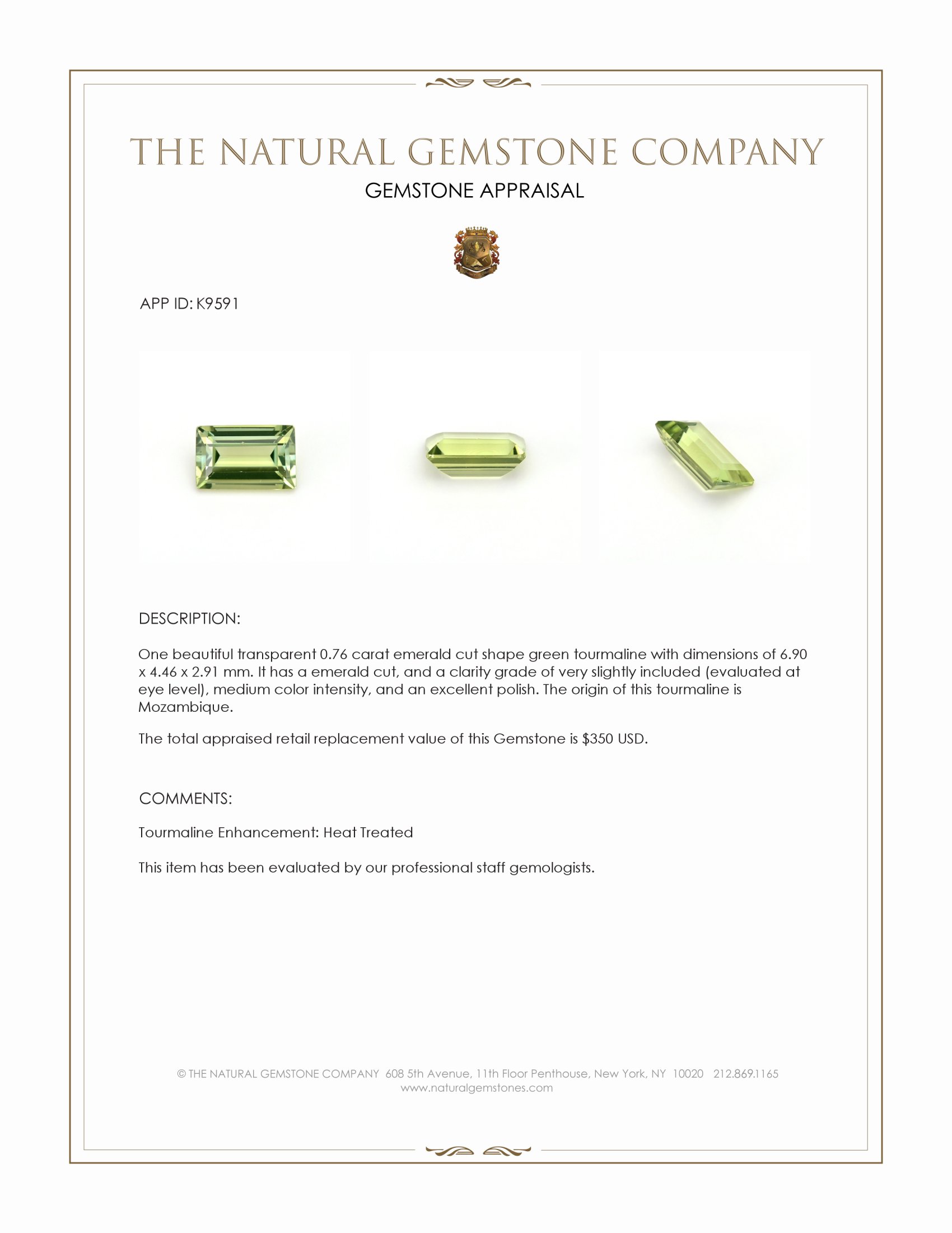 0.76 Ct. Tourmaline from Mozambique