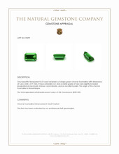 0.53 Ct. Green Chrome Tourmaline from Mozambique Appraisal