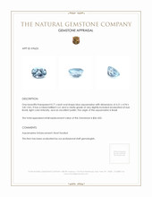 0.71 Ct. Aquamarine from Brazil Appraisal