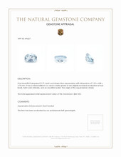 0.79 Ct. Aquamarine from Brazil Appraisal