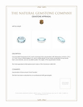 0.95 Ct. Aquamarine from Brazil Appraisal