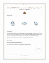 0.81 Ct. Aquamarine from Brazil Appraisal