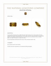 8.66 Ct. Yellowish Brown Zircon from Ceylon (Sri Lanka) Appraisal