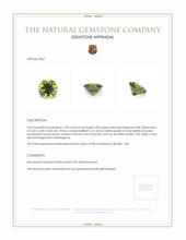 1.28 Ct. Demantoid Garnet from Madagascar Appraisal